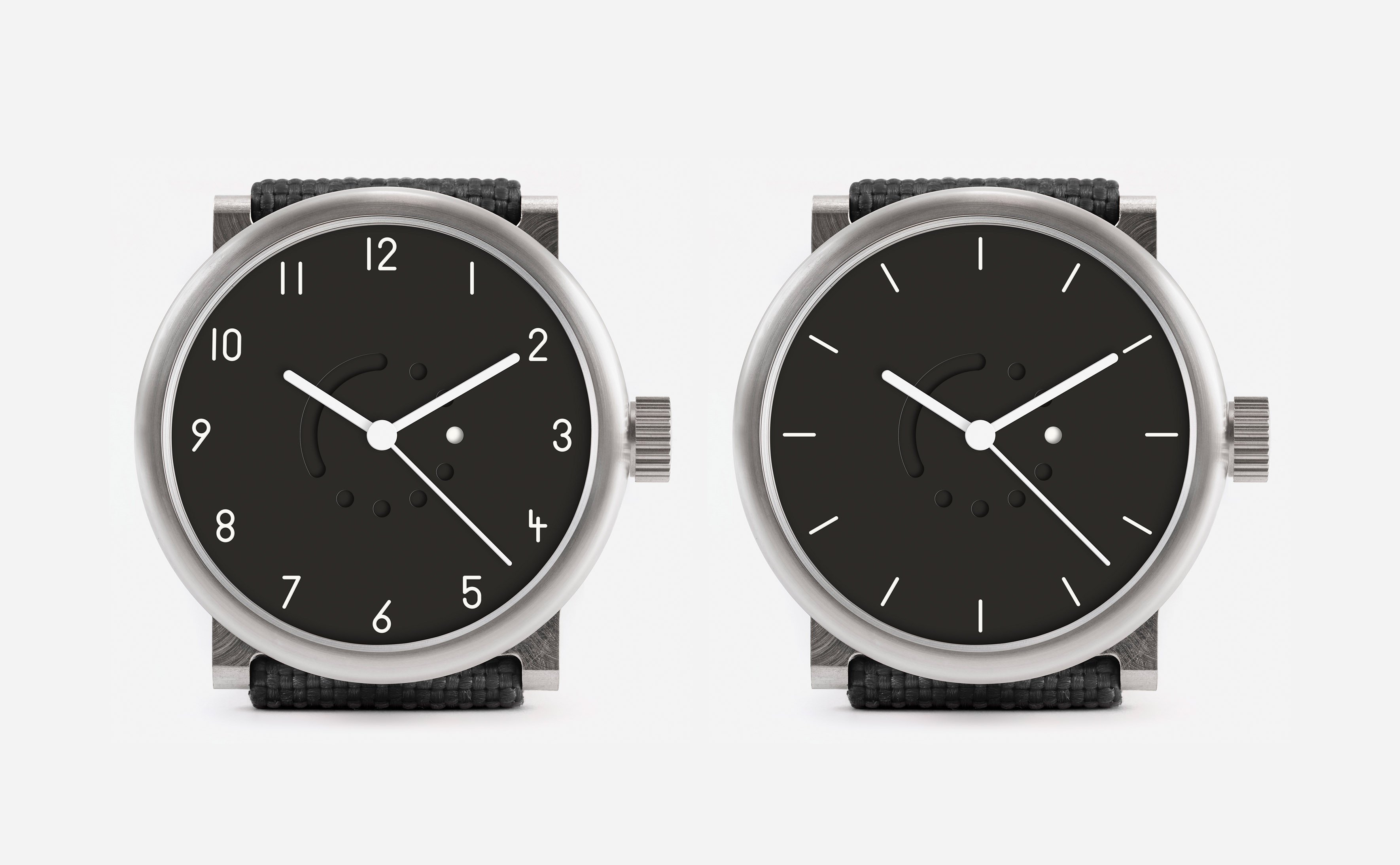 settimana classic black, white Arabic numerals or indices