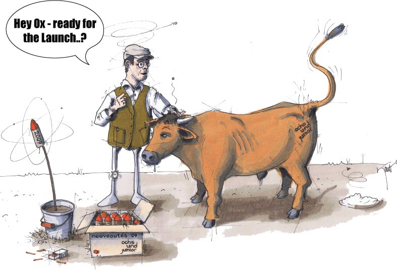 Hey ox ready to launch cartoon