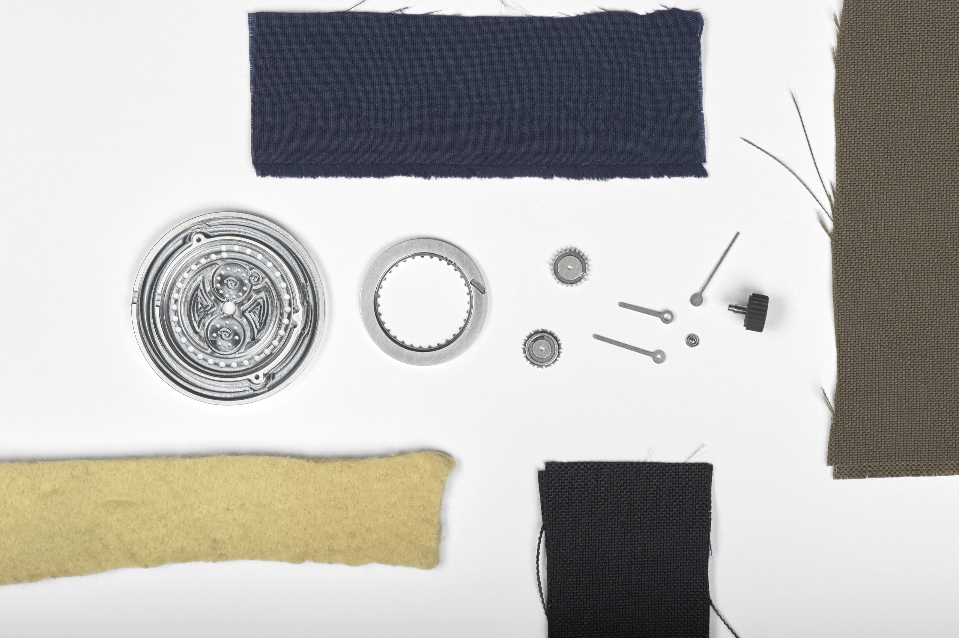 Aluminum annual calendar watch parts by ochs und junior.