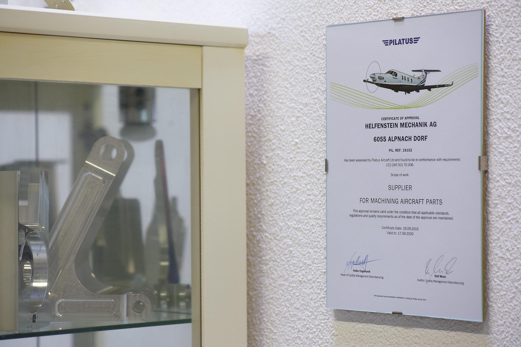 Besides ochs und junior, the Helfenstein Mechanik AG also supplies the aviation company Pilatus Aircraft Ltd. in Stans, among others. Some of the parts for the new business jet PC-24 are manufactured by us and are thus “Made in Switzerland” …