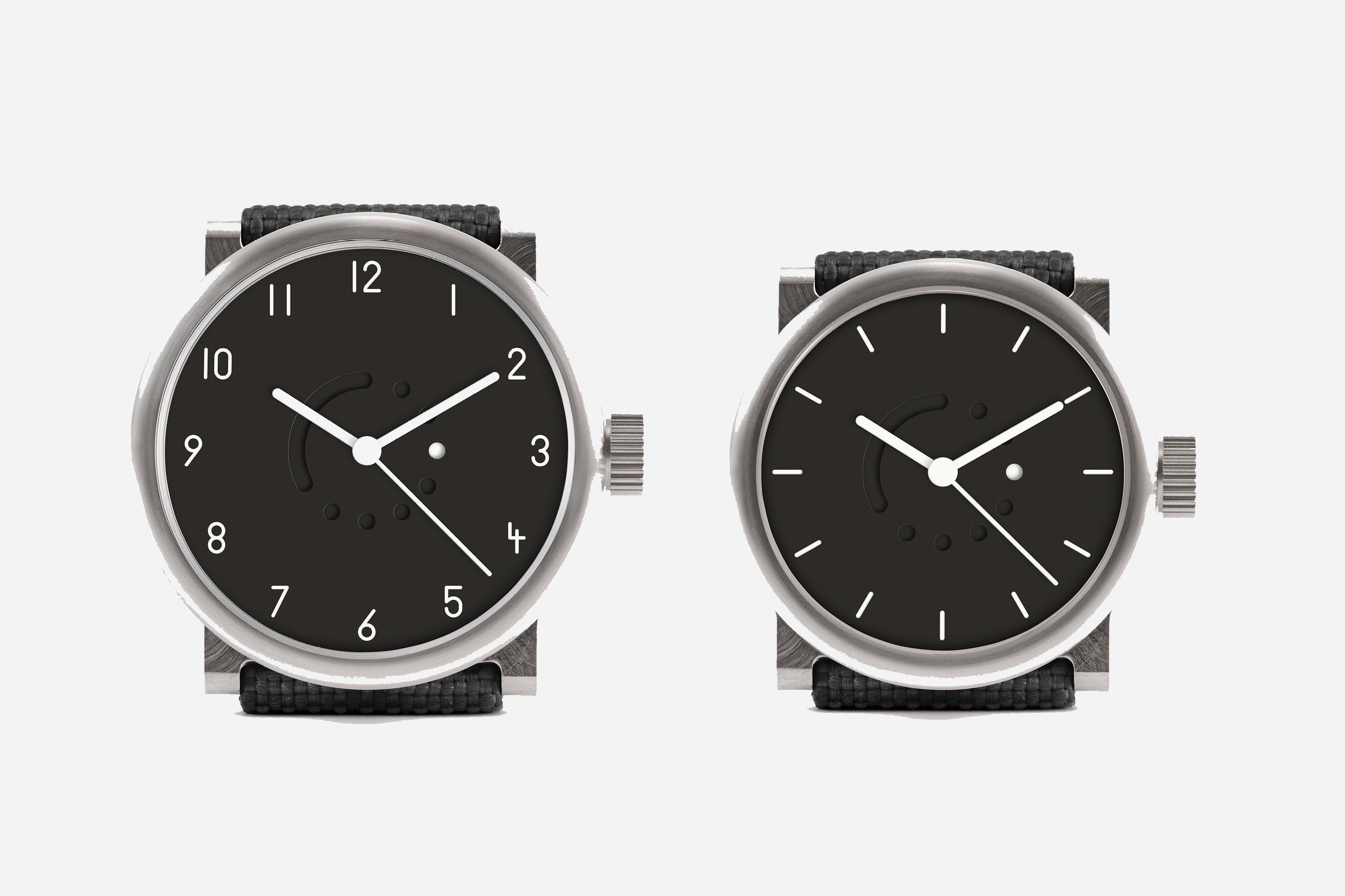 settimana classic black, white Arabic numerals or indices